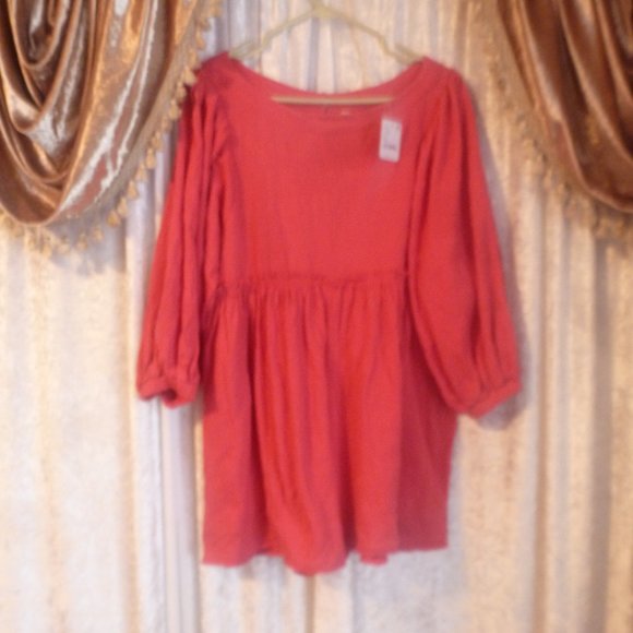 - Sale - Free People Sexy Wide Romper w/ long  Ballons puff sleeves NEW Ru… - Picture 4 of 14